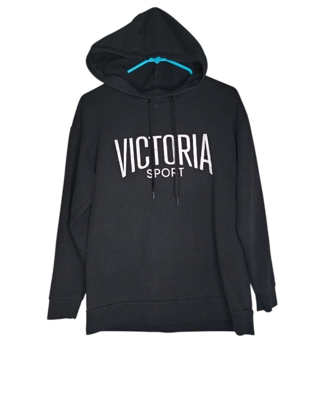 Victoria Sport Pullover Hoodie Jacket Womens Small Black Long Sleeve Basic